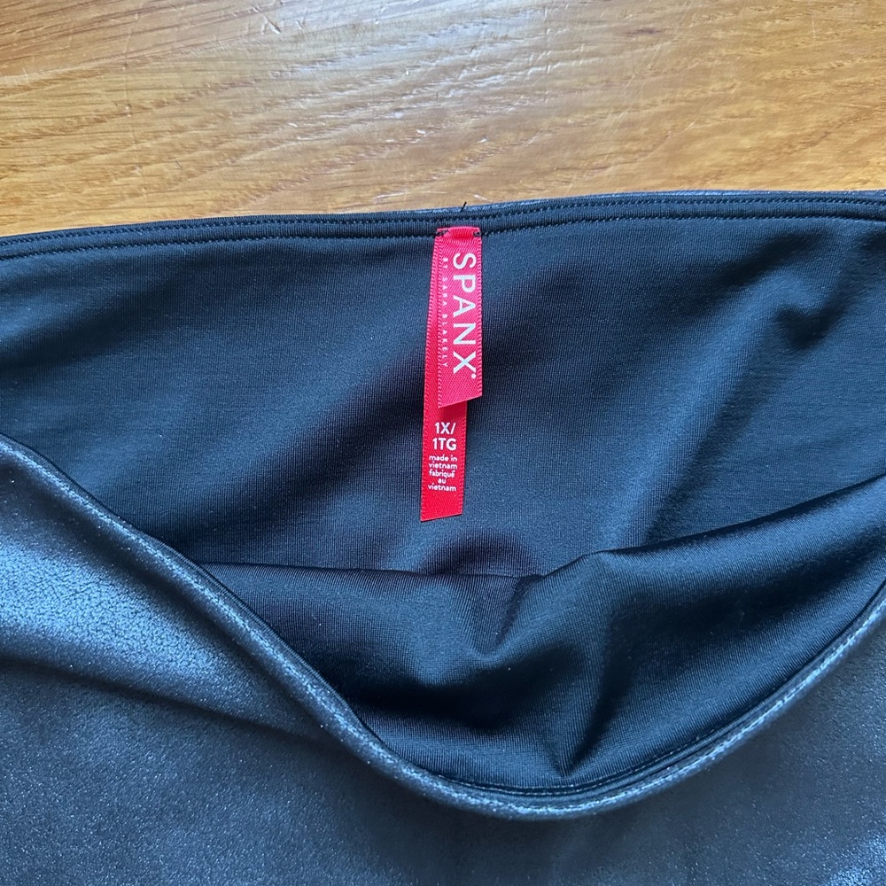 Spanx Black Faux Leather Leggings